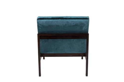 Danish France & Son Fireside Chair In Rosewood And Blue Velvet, 1962 - LS3705B1511
