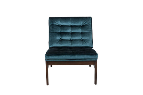 Danish France & Son Fireside Chair In Rosewood And Blue Velvet, 1962 - LS3705B1511