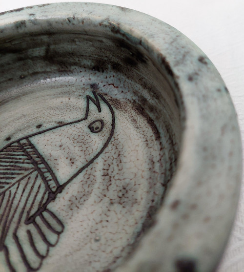 JACQUES BLIN (1920-1995) Empty pocket or vintage ceramic cup Signed. H. 4.5 D 12.5 cm