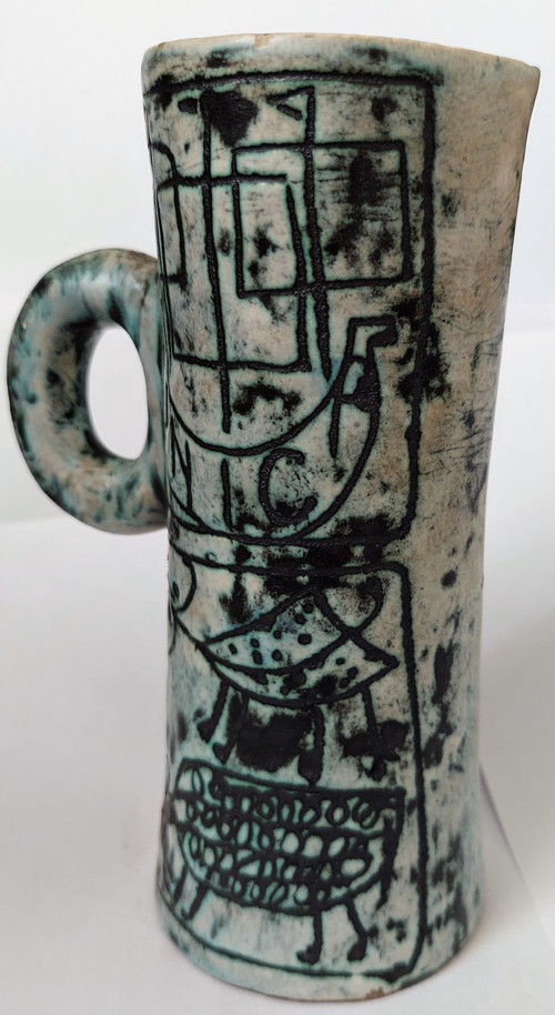 Pichet vase vintage en céramique française par Jacques Blin (circa 1950s)