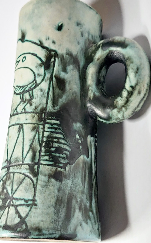Pichet vase vintage en céramique Française par Jacques Blin (circa 1950s) 
