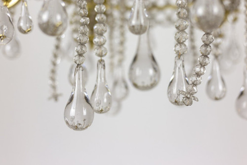 Lustre à Lacet En Cristal Et Bronze Doré, Circa 1880 - LS42001801