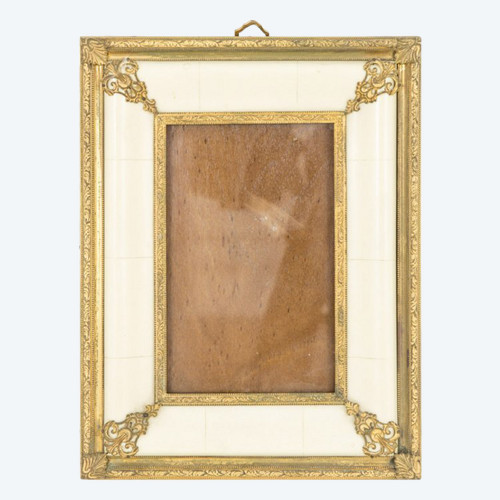 Louis XIV Style Photo Frame In Ivory And Gilt Bronze, Circa 1900 - Op443201