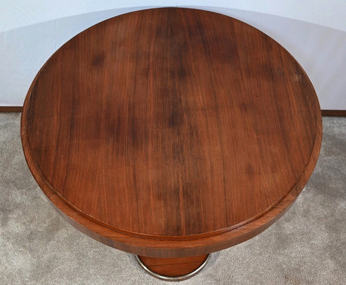 Mahogany pedestal table, attributed to J.Leleu, Art Deco – 1940