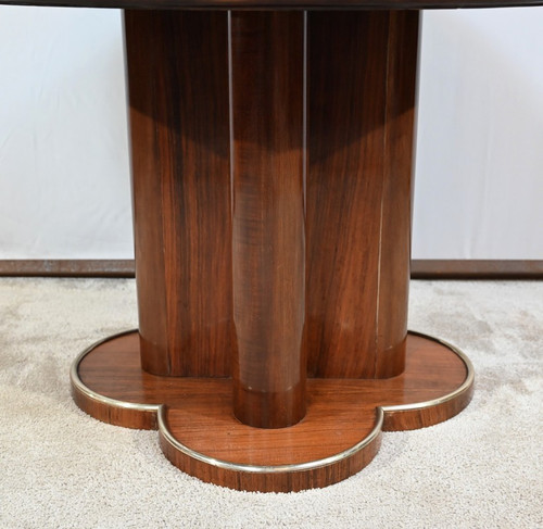 Mahogany pedestal table, attributed to J.Leleu, Art Deco – 1940