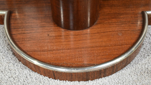 Mahogany pedestal table, attributed to J.Leleu, Art Deco – 1940