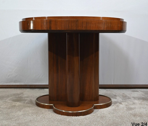 Mahogany pedestal table, attributed to J.Leleu, Art Deco – 1940