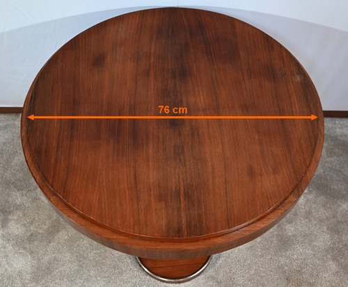 Mahogany pedestal table, attributed to J.Leleu, Art Deco – 1940