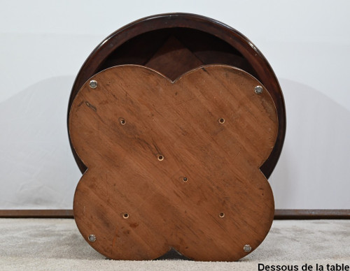 Mahogany pedestal table, attributed to J.Leleu, Art Deco – 1940