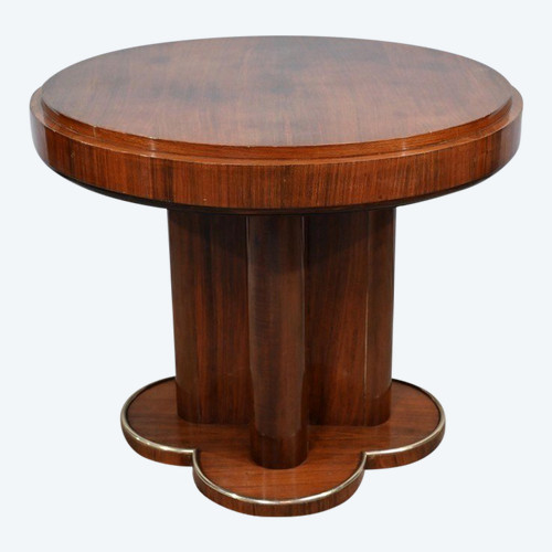 Mahogany pedestal table, attributed to J.Leleu, Art Deco – 1940