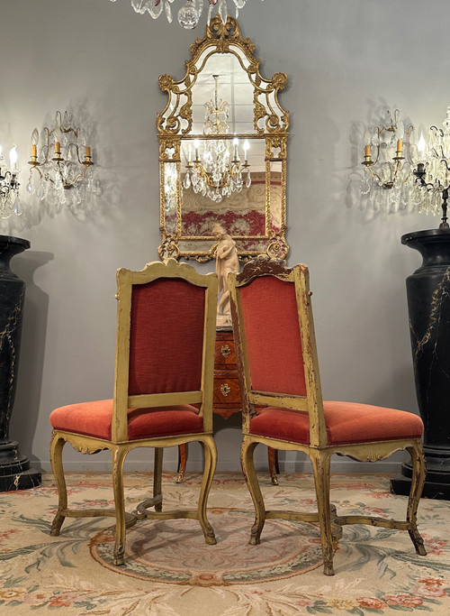 Pair Of Regence Style Chairs From The XIXth Century Around 1870