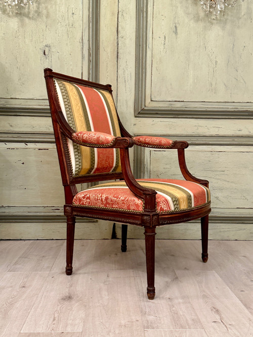 Louis XVI Flat Back Armchair Circa 1780