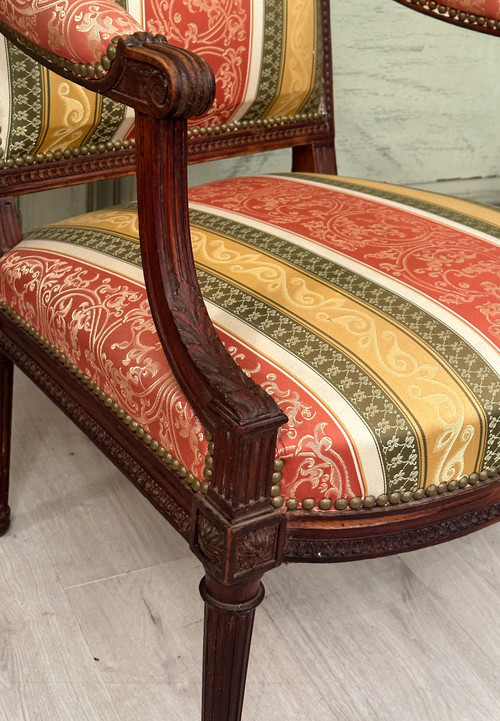 Louis XVI Flat Back Armchair Circa 1780