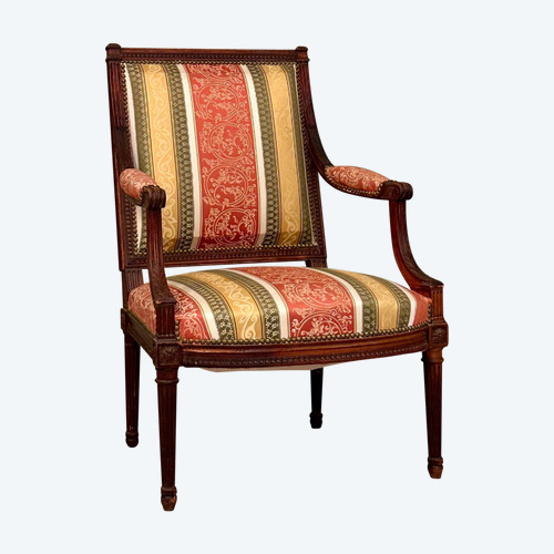 Louis XVI Flat Back Armchair Circa 1780