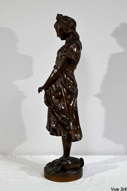 Bronze "The Young Girl with a Broken Pitcher", signed J-B.Germain - Late 19th century