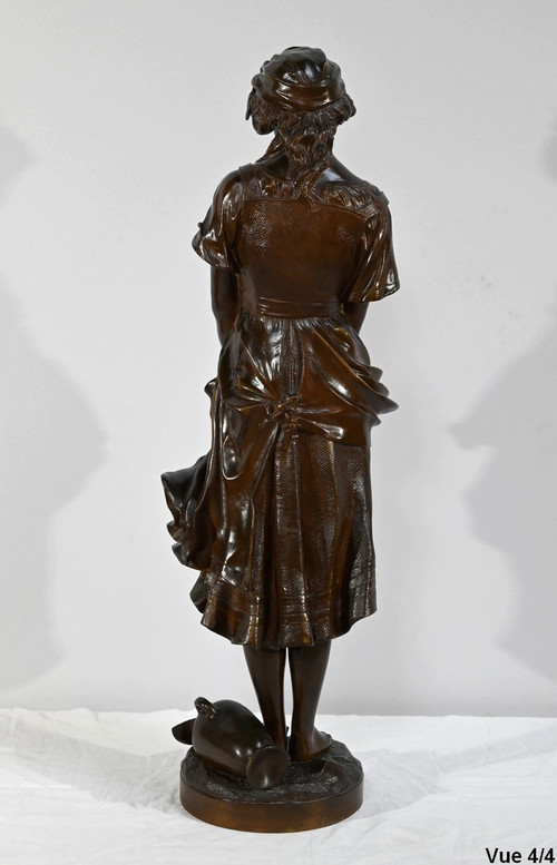 Bronze "The Young Girl with a Broken Pitcher", signed J-B.Germain - Late 19th century