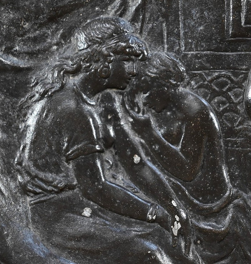 Bronze tray "A Slave Trader", signed A.Moreau after V.Giraud - Late 19th century