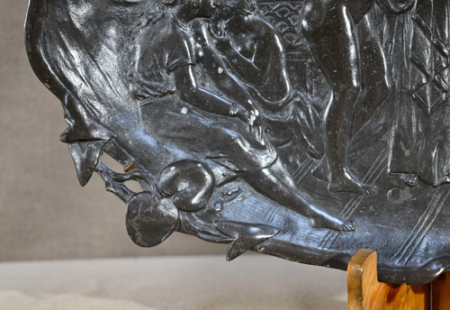 Bronze tray "A Slave Trader", signed A.Moreau after V.Giraud - Late 19th century