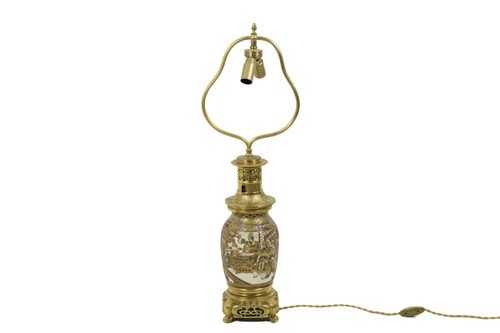 Lamp In Satsuma Earthenware And Gilded Bronze, Circa 1880 - Ls3233361
