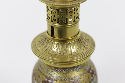 Lamp In Satsuma Earthenware And Gilded Bronze, Circa 1880 - Ls3233361