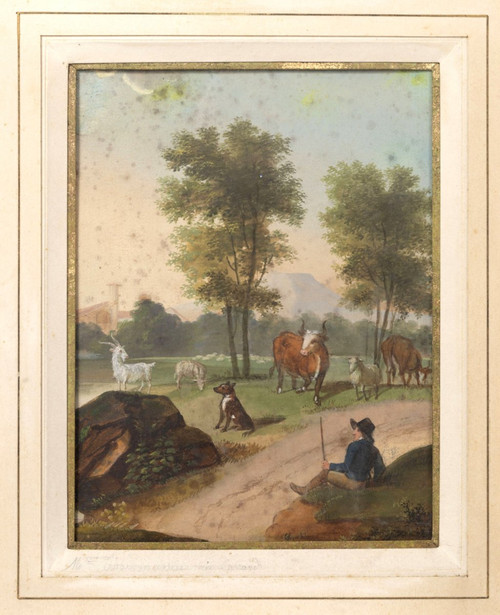 Gouache On Paper, Pastoral Scene, Circa 1880 - OP152101