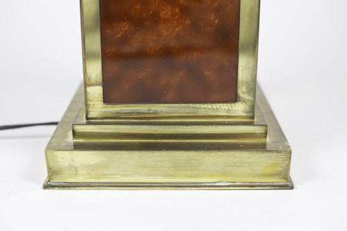Paire De Lampes En Bakélite Et Laiton Doré, Années 1970 - Ls4113301