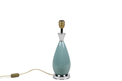 Ein Paar Lampen aus blauem Porzellan und silbernem Messing, 1970er Jahre - Ls3278571