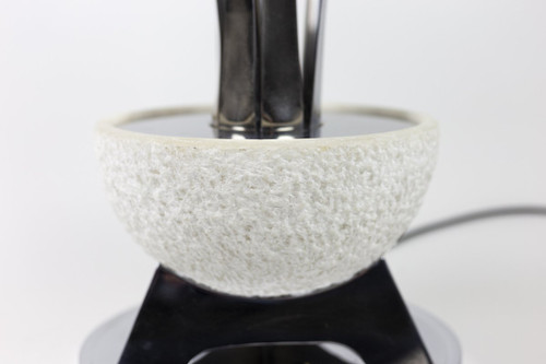 Reed Lamp In Chromed Metal And Alabaster, 1980s - Ls4080281