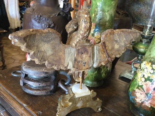 Cigno in legno dorato del XVIII secolo