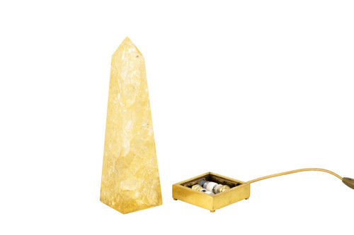 Pierre Giraudon, Lampe Obélisque En Résine Fractale, Années 1970 - Ls3704301