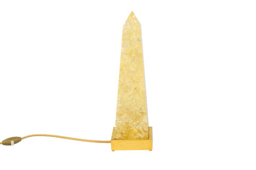 Pierre Giraudon, Lampe Obélisque En Résine Fractale, Années 1970 - Ls3704301