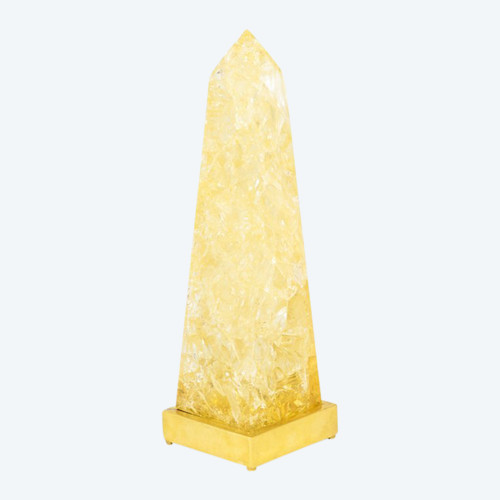 Pierre Giraudon, Lampe Obélisque En Résine Fractale, Années 1970 - Ls3704301
