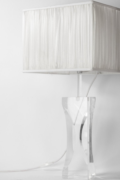 Pair Of Rectangular Lucite Lamps, 1970s - Ls2750831