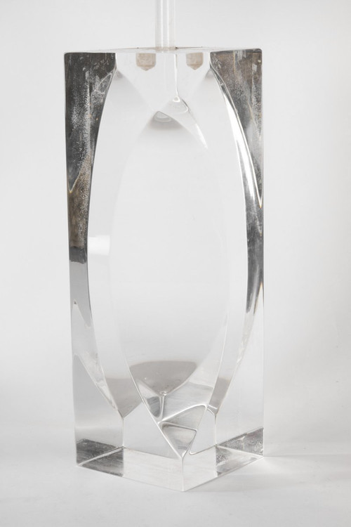 Pair Of Rectangular Lucite Lamps, 1970s - Ls2750831