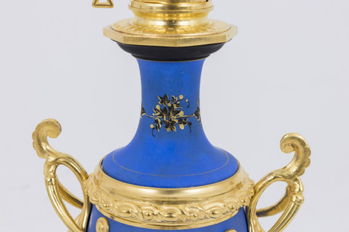 Coppia Di Lampade In Porcellana Stile Neoclassico, Periodo Napoleone III - LS40641431