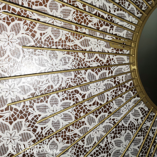 Ancien miroir soleil mural  en laiton doré  dans l'esprit de (Chaty Vallauris)