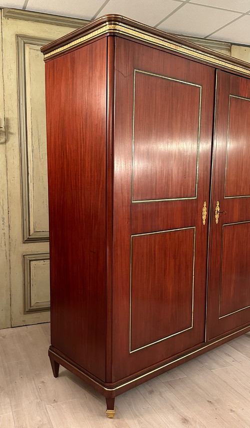 Rare Armoire A Deux Portes En Acajou d'Epoque Louis XVI Vers 1780