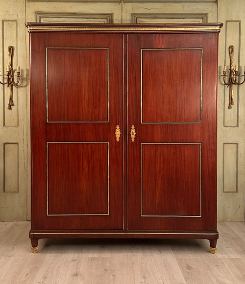 Rare Armoire A Deux Portes En Acajou d'Epoque Louis XVI Vers 1780