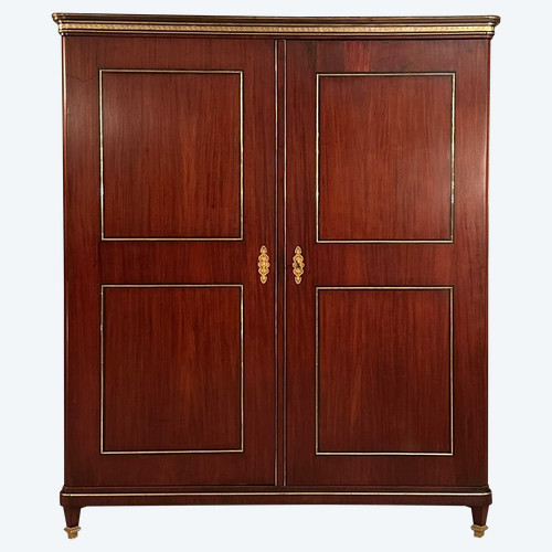 Rare Armoire A Deux Portes En Acajou d'Epoque Louis XVI Vers 1780