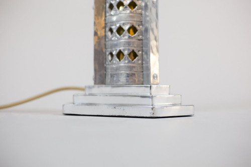 Paire De Grandes Lampes, Fonte D’aluminium Et Bronze Doré, Années 1970 - LS3707711