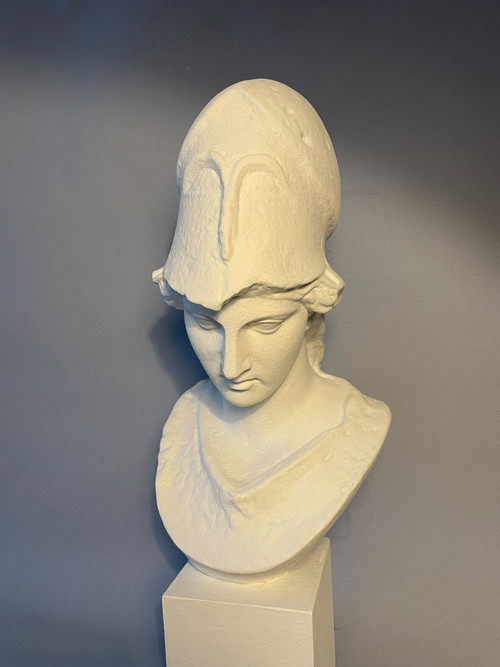Bust of Athena in plaster called "Pallas de Velletri" H 55cm (Minerva)