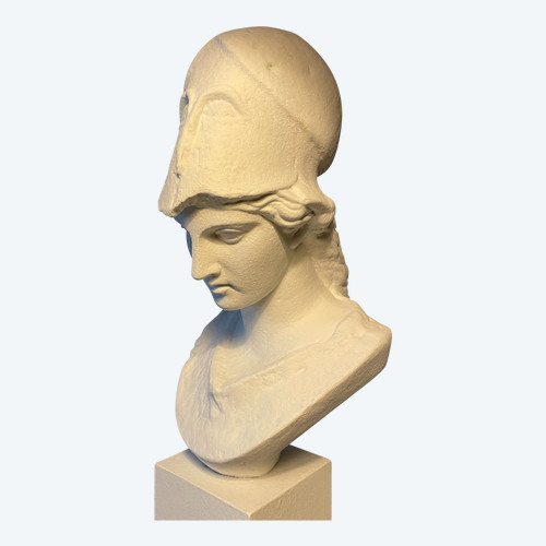 Bust of Athena in plaster called "Pallas de Velletri" H 55cm (Minerva)