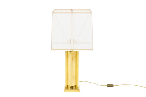 Coppia di lampade geometriche in ottone dorato, anni '70 - LS4058/4059/1151