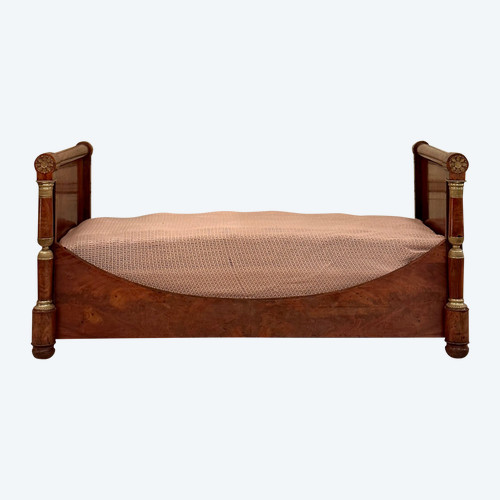Lit En Acajou Flammé d'Epoque Empire Vers 1820