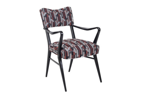 Coppia di poltrone in legno laccato nero, anni '70 - LS38871101