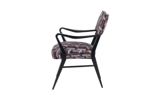Coppia di poltrone in legno laccato nero, anni '70 - LS38871101