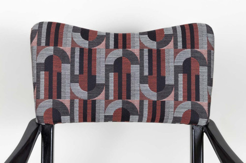 Coppia di poltrone in legno laccato nero, anni '70 - LS38871101