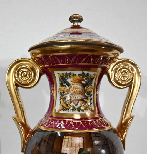Pair of Paris Porcelain Vases - Early 20th Century