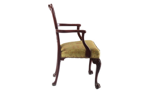 Pair Of Chippendale Style Red Lacquered Wood Armchairs, Circa 1880 - LS3049B1251