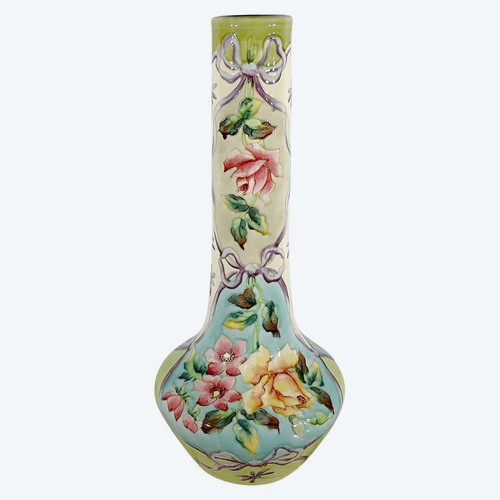 Important Earthenware Vase from Longchamp, Art Nouveau - 1900s